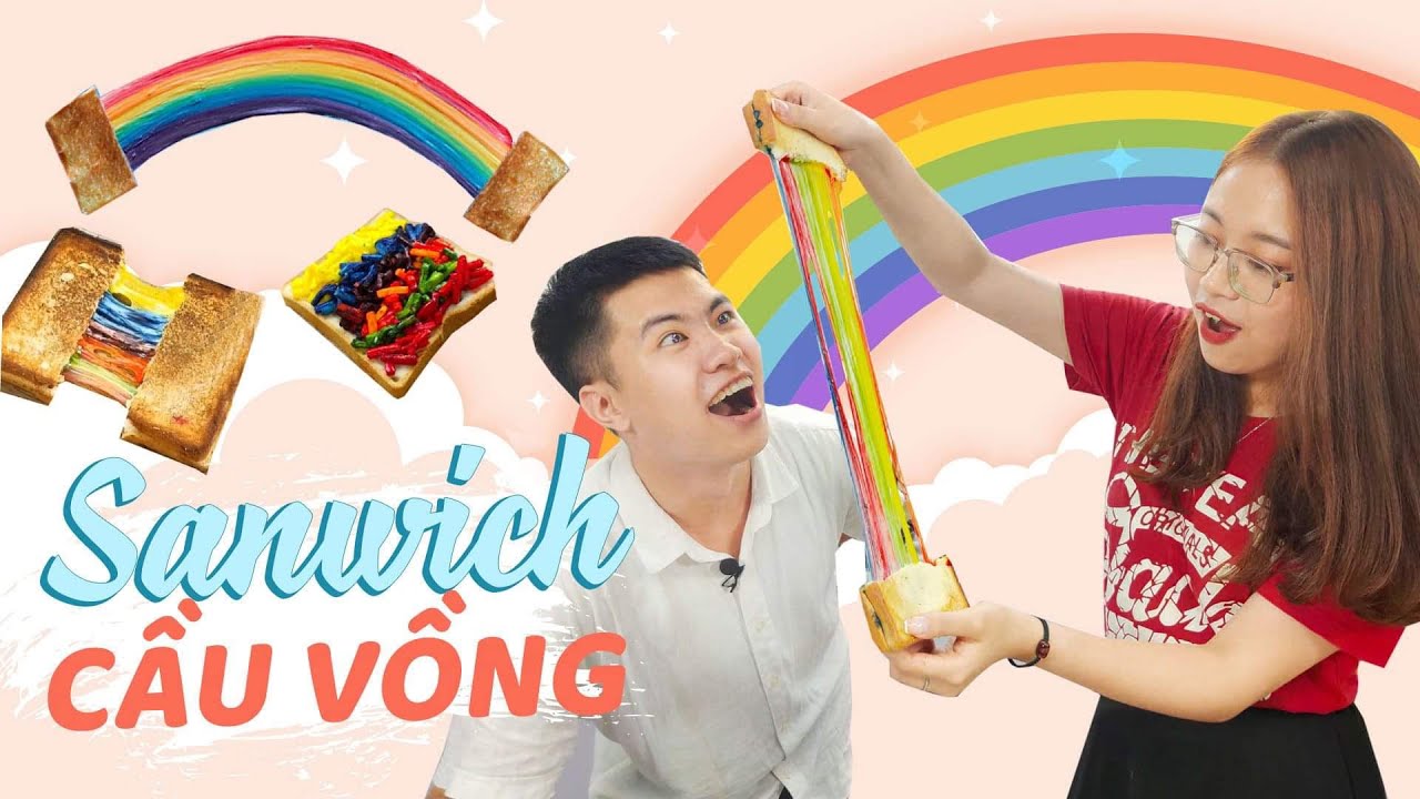 Vào Bếp Ko Hải Yến : Sandwich Cầu Vồng Siêu Dị Cũng Siêu Dễ Làm !