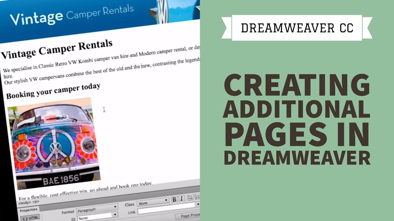 Creating Additional Pages in Dreamweaver CC [10/34]