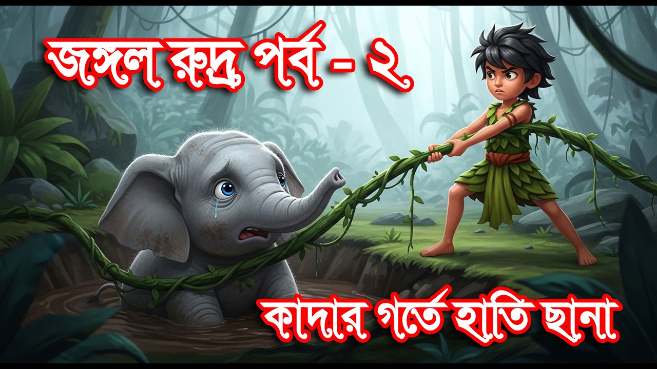 হাতির ছানা উদ্ধার অভিযান  | Jungle Rudra Ep 2 | AR Cartoon TV