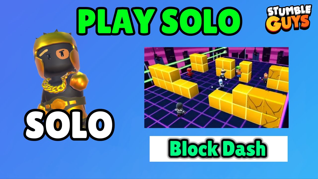 ✅COMO JUGAR BLOCK DASH SOLO EN STUMBLE GUYS!✅*nuevo bug* #stumbleguys