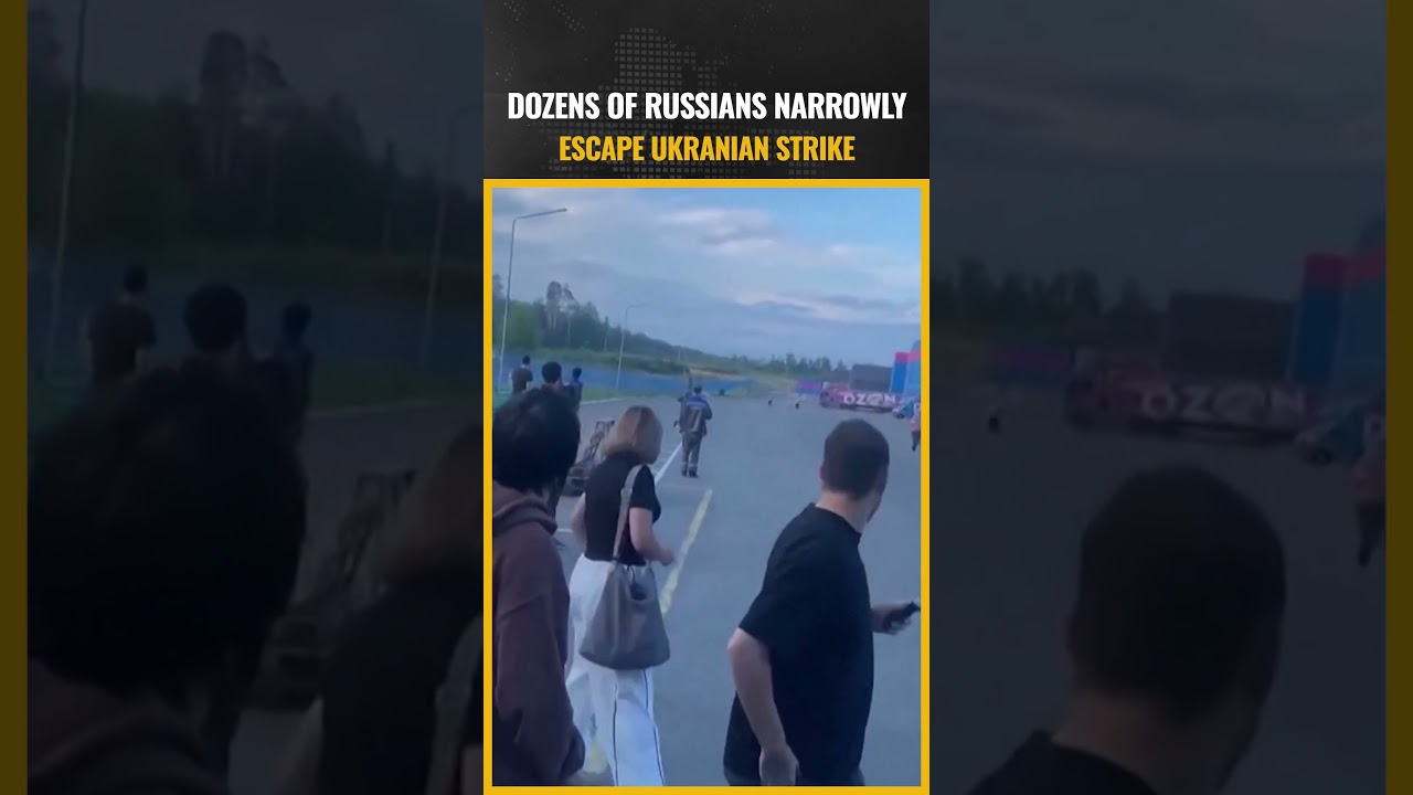 SHOCKING FOOTAGE! Russian Workers Evacuate Seconds Before Ukrainian Strike