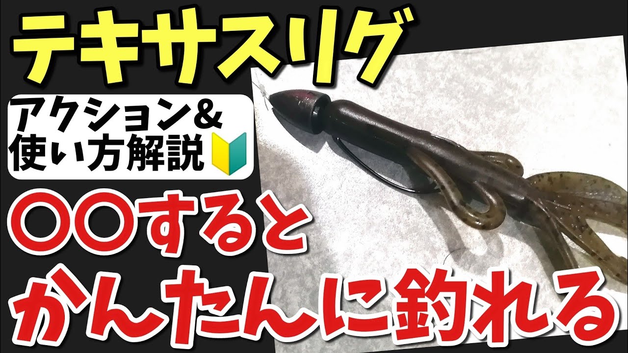 【バス釣り】テキサスリグの使い方とアクションをわかりやす〜く解説