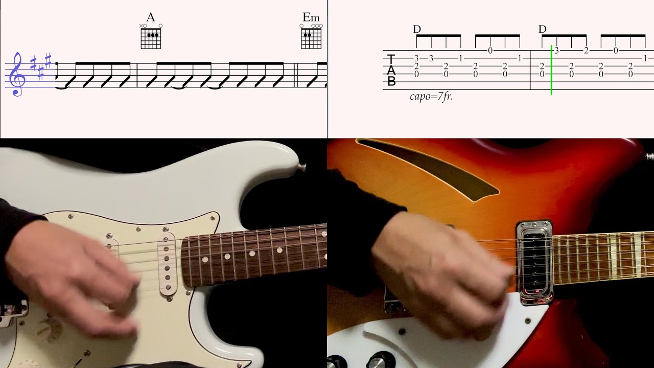 Guitar TAB: If I Needed Someone - The Beatles - isolated track