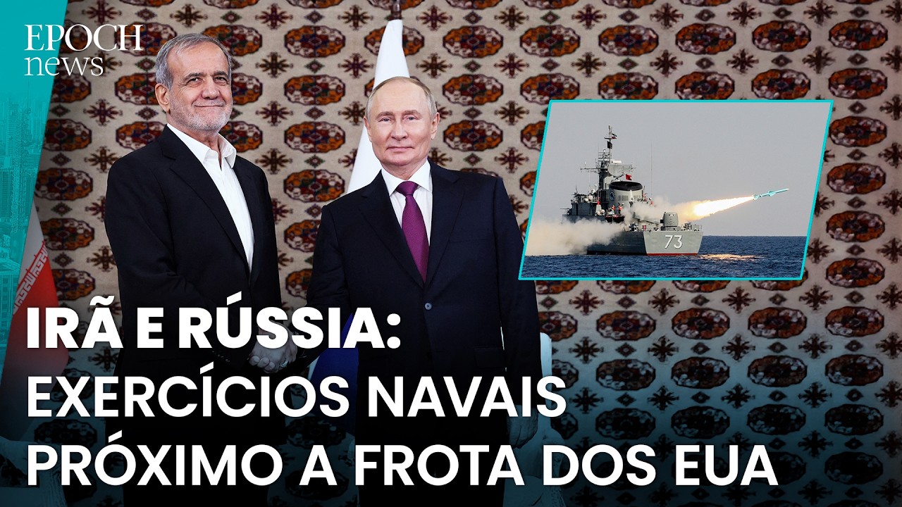 Irã e Rússia realizam exercícios navais; Mais de 50 caças dos EUA deslocados para o Oriente Médio