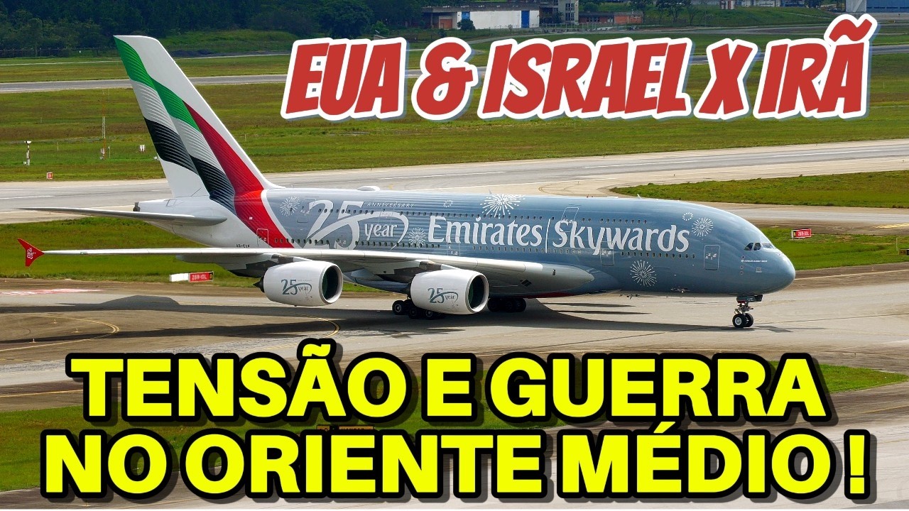 ESTÁVAMOS GRAVANDO QUANDO SURGE O A380 DA EMIRATES DE VOLTA A GUARULHOS