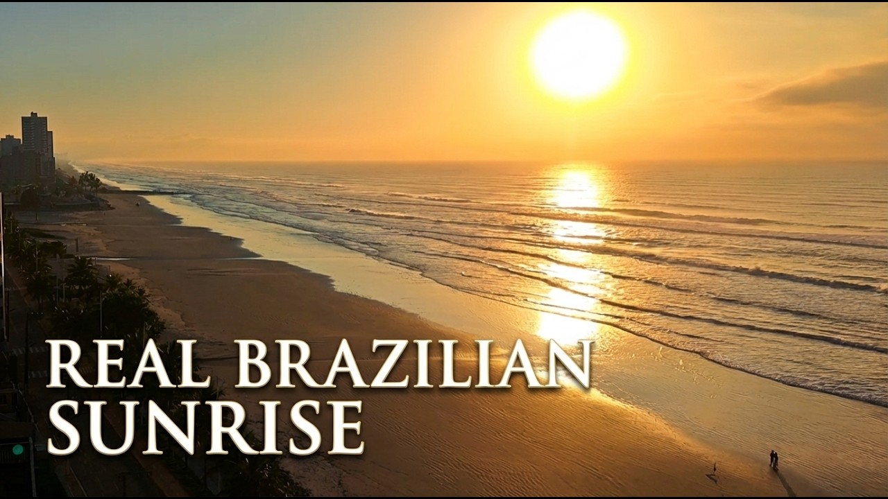 Real Sunrise Over the Atlantic | Relaxing Brazilian Beach