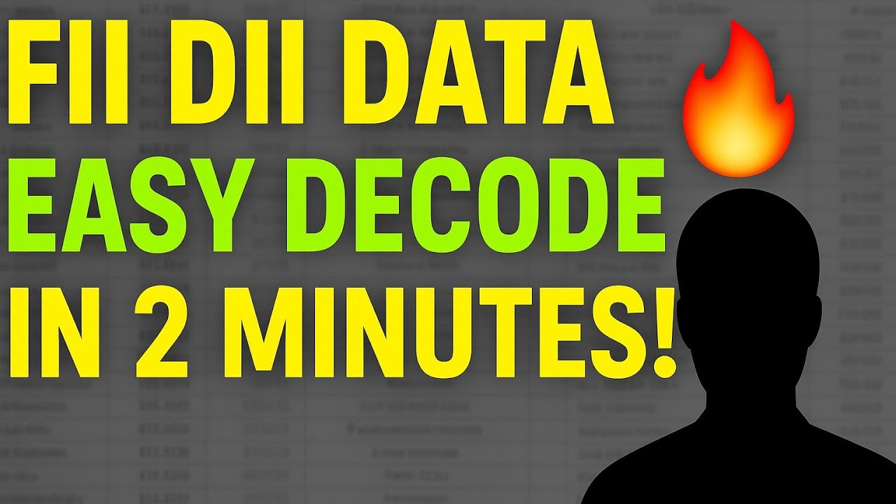How to Decode FII DII Data in 2 Minutes | Easy Stock Market Analysis Sheet