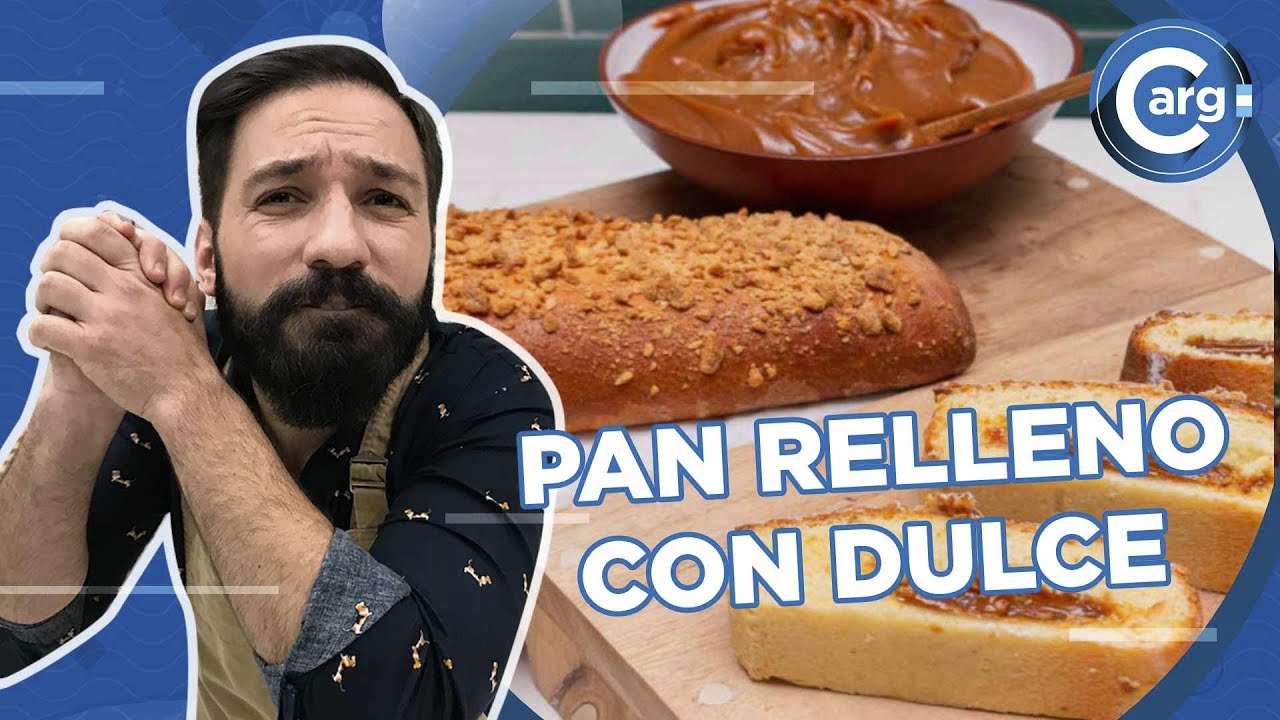RECETA DE PAN RELLENO CON DULCE DE LECHE Y MANÍ