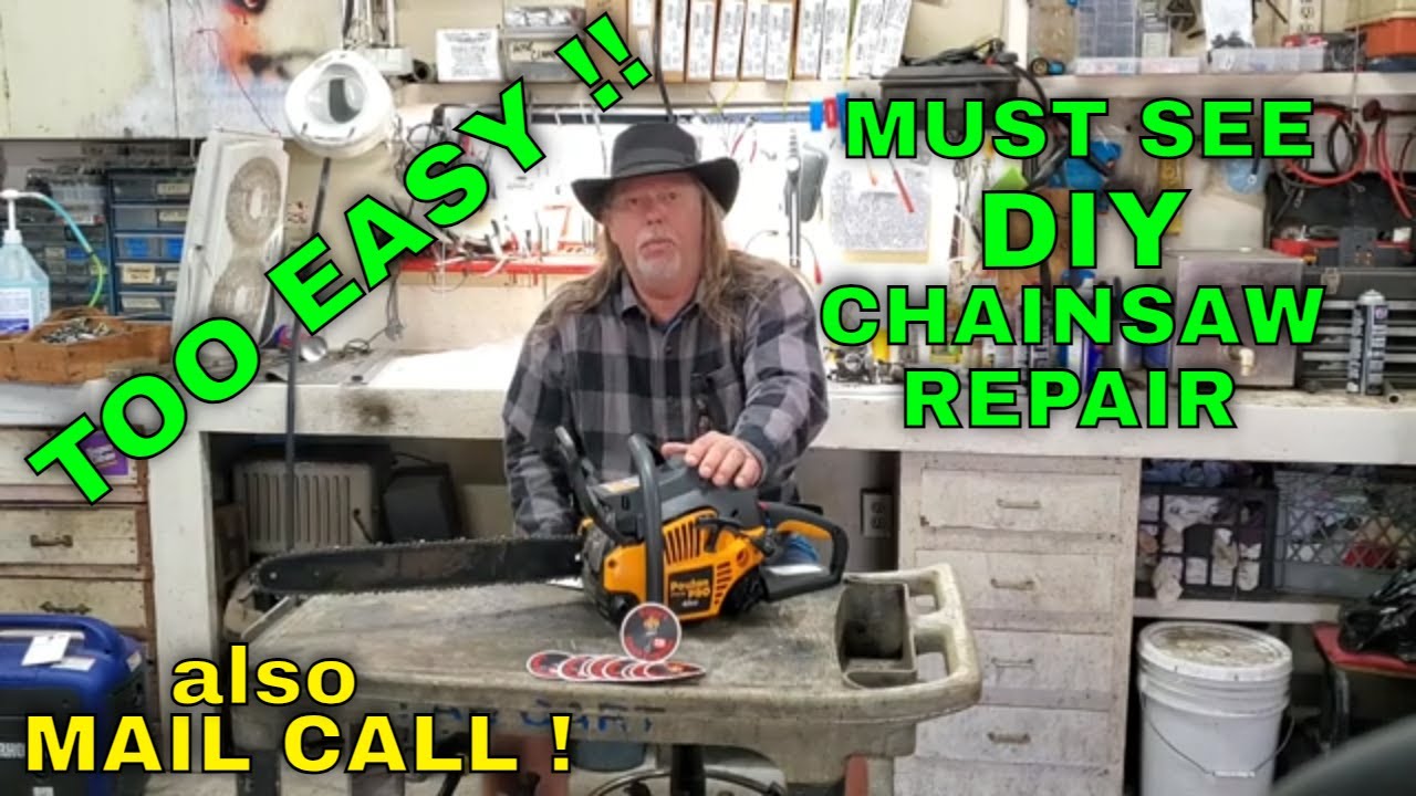 Poulan Pro Chainsaw Sitting Up No Start PP4218 Easy Repair, а также почтовое сообщение в конце.