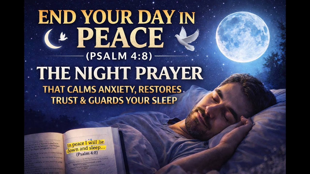 End Your Day In Peace (PSALM 4:8) | The Night Prayer That Calms Anxiety, Restores Trust