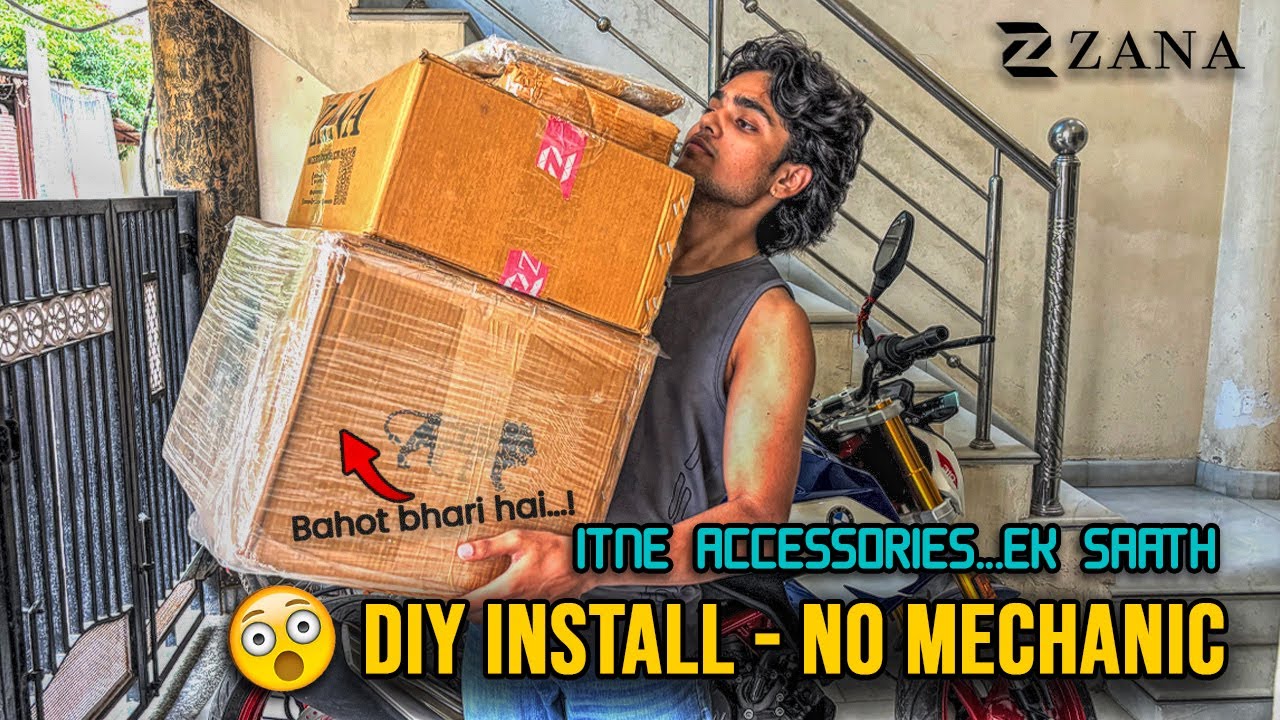 BMW G310R FULL ACCESSORIES UNBOXING + DIY INSTALL l @gauramotovlogs  #bmw #accessories #trending