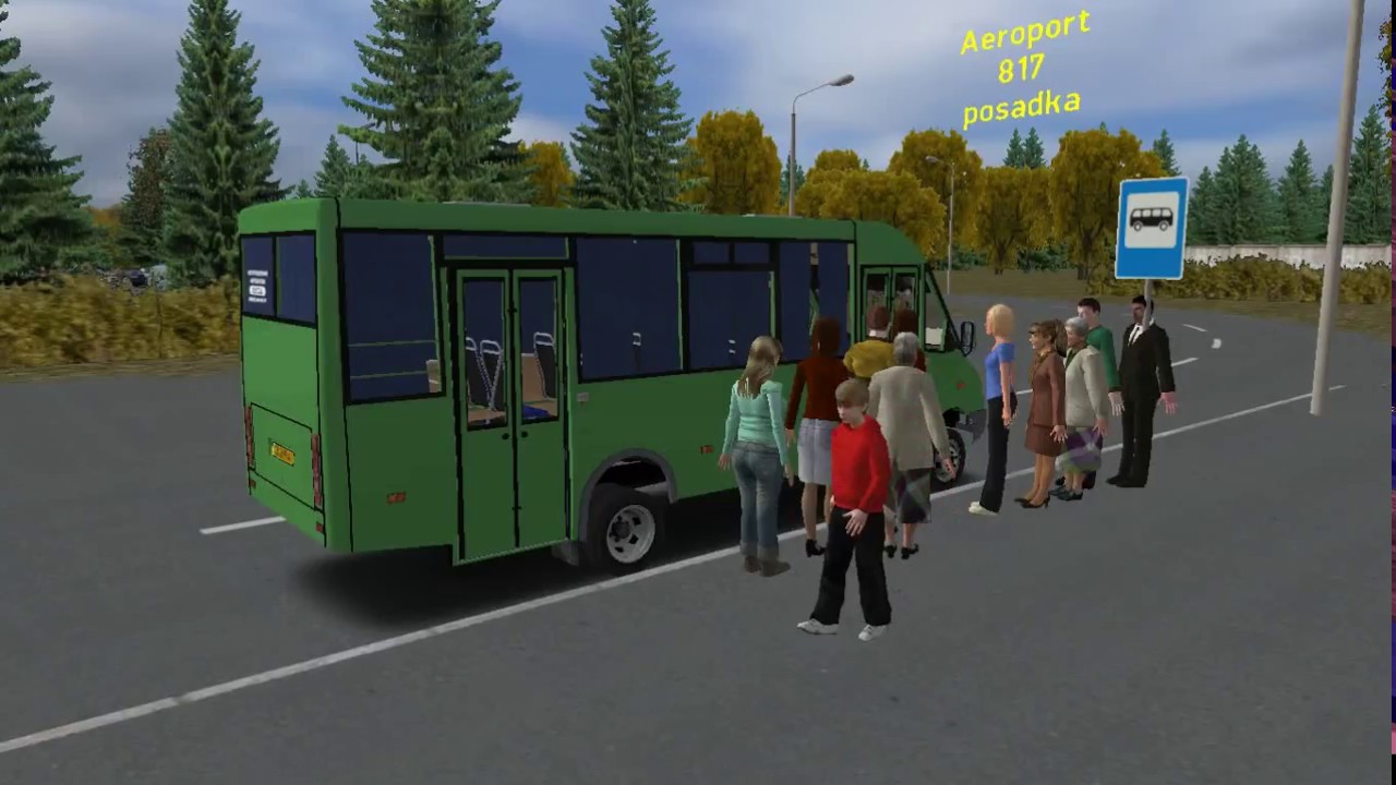 Omsi 2. Карта Чистогорск, маршрут 817, Аэропорт - Новостройки, автобус, РУТА 25(11)