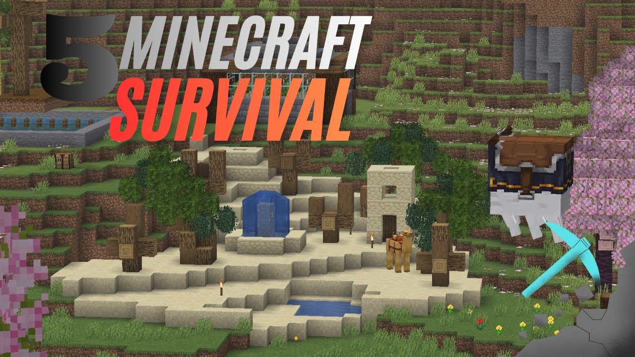Zbudowałem mini pustynie w Minecraft survival (05)
