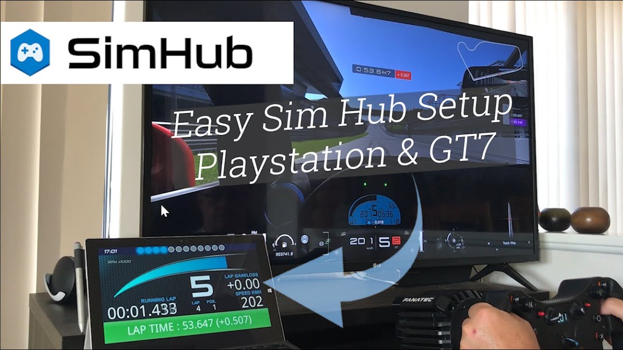 Sim Hub on Playstation and GT7 - Part 1 - Dash Panel telemetry
