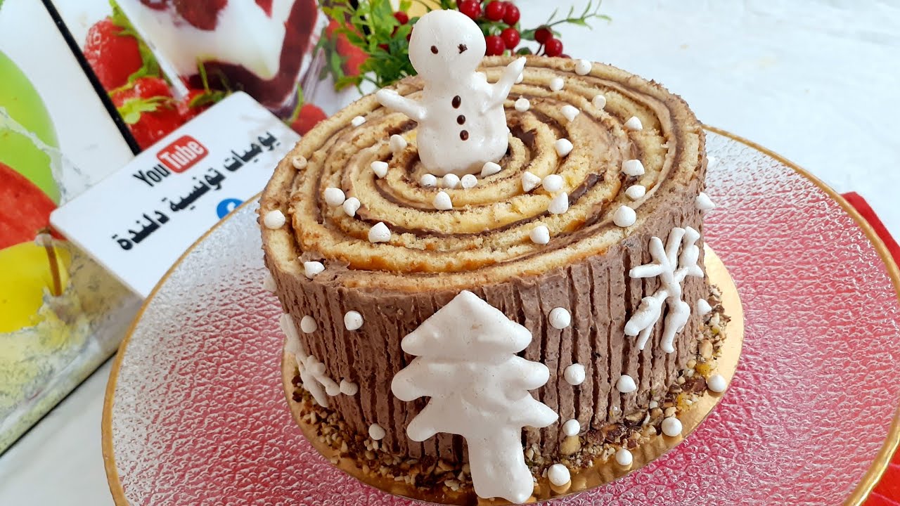 قاطو جذع الشجرة 🌳💝بالكريم موسلين🌺 بنكهة القهوة🍫❤ بنة و خفة من اروع ما تذوقو✅ لازمكم تجربوها🎀