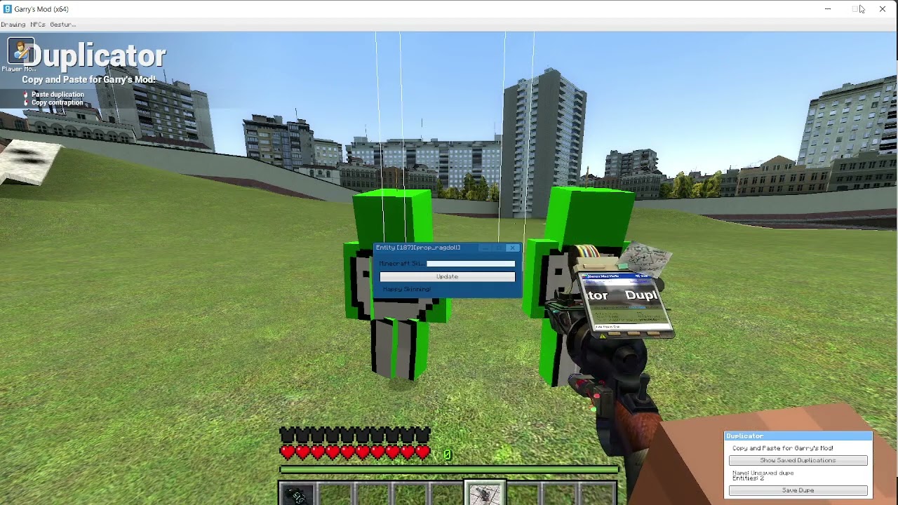 how to make minecraft skins using skindex in gmod