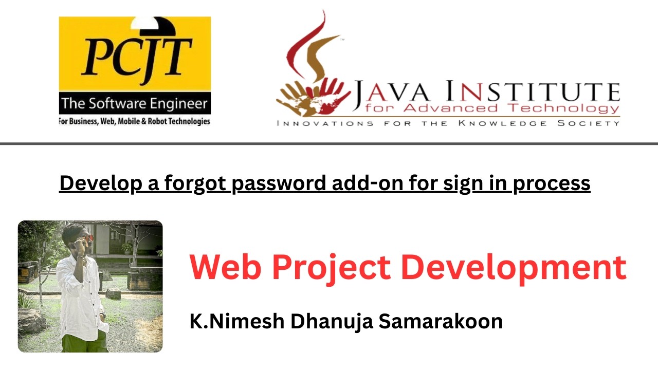 Develop a forgot password add-on for sign in process