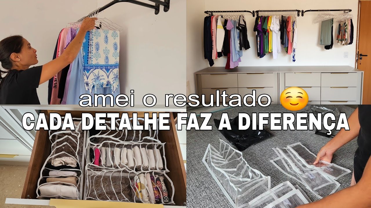 INSTALEI AS ARARAS E ORGANIZEI AS COLMEIAS DE ROUPAS , TA FICANDO MELHOR QUE IMAGINEI😍