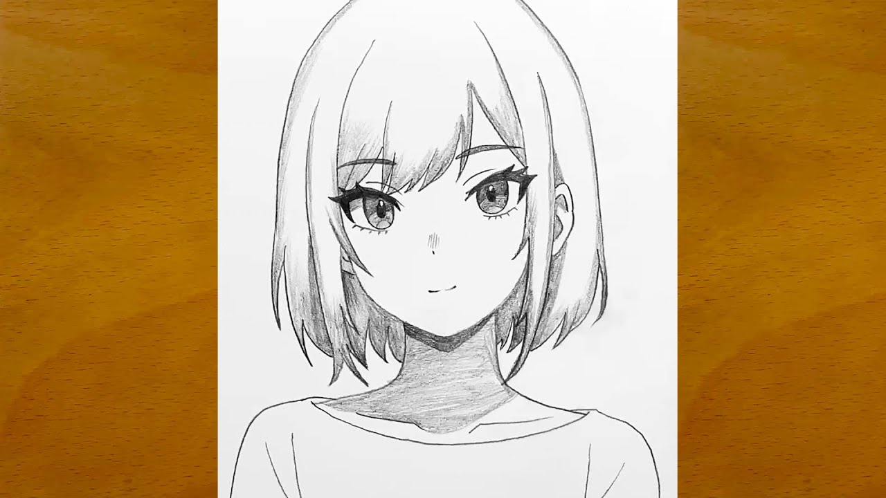 How to Draw Anime Girl Step by Step || Cute Girl Face Drawing || Easy Anime Sketch Ideas
