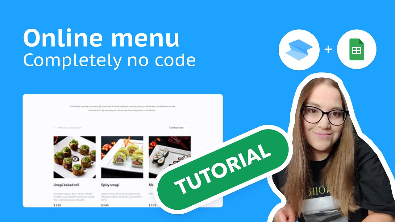 How to create an online restaurant menu