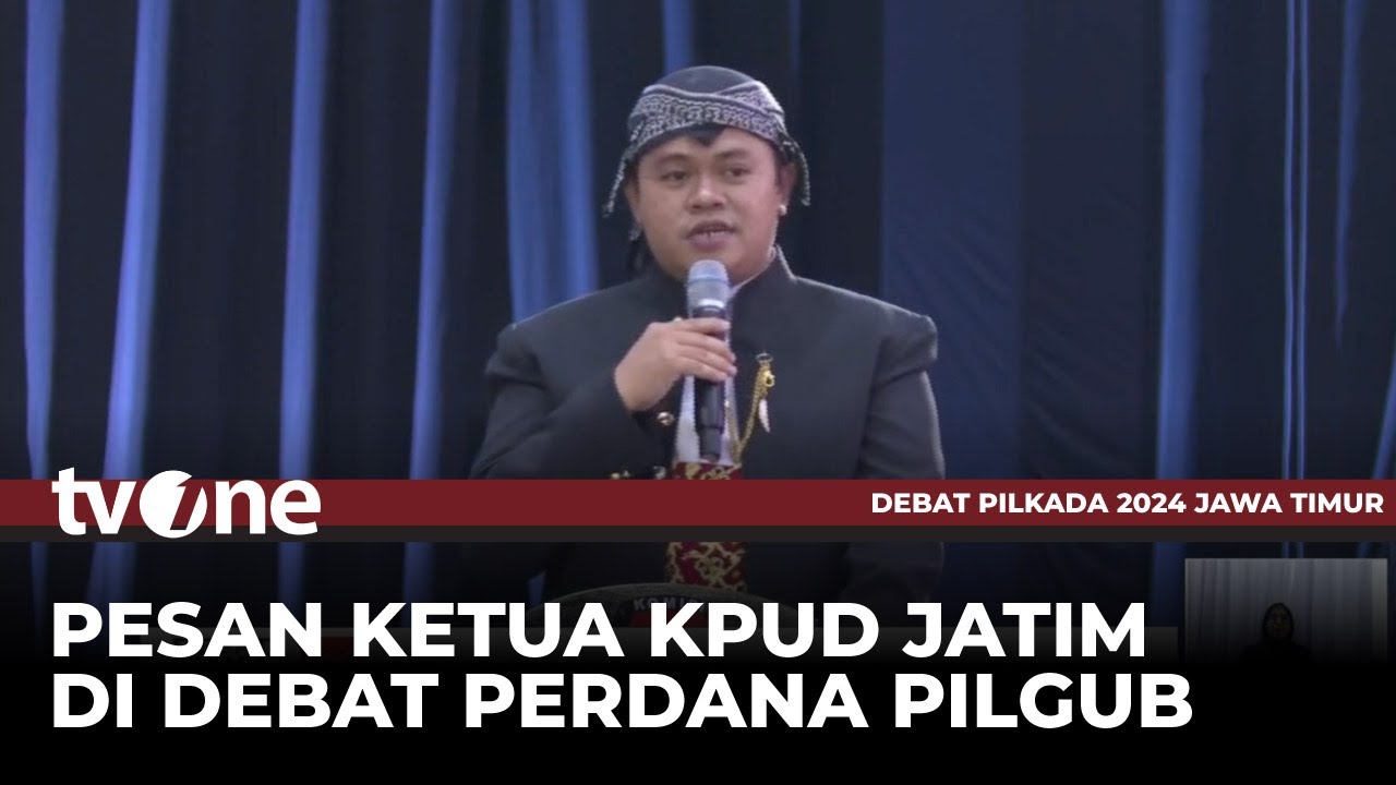Sambutan Ketua KPU Jawa Timur Pembukaan Debat Perdana Cagub-Cawagub | Debat Pilgub Jatim tvOne