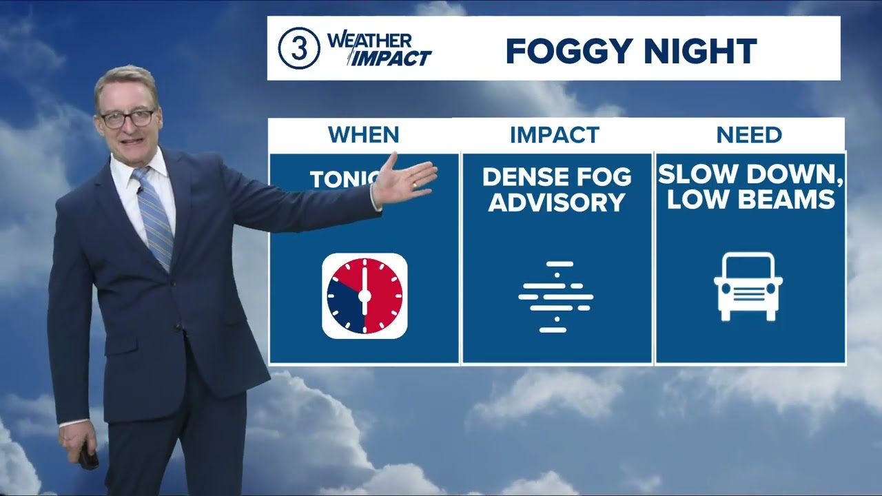 Cleveland area weather forecast: Patchy dense fog for Wednesday morning rush, afternoon showers