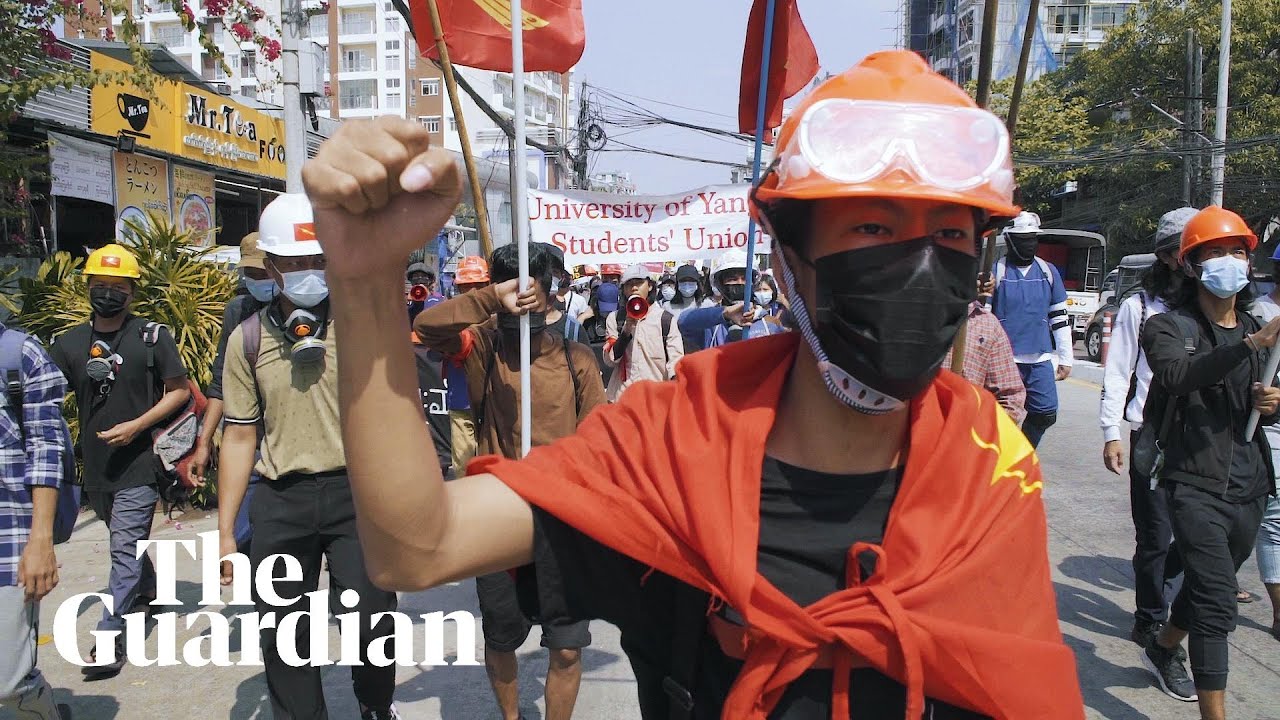 On the frontline of Myanmar's coup protests: &lsquo;We don&rsquo;t accept this dictatorship&rsquo;