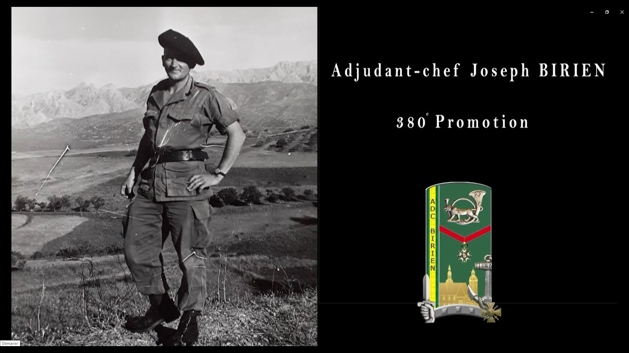 Adjudant-chef BIRIEN, parrain de la 380e promotion de l'ENSOA.