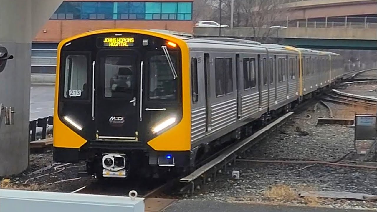 The New Hitachi Railcars for Baltimore Metro Subway Link (First Full Day)