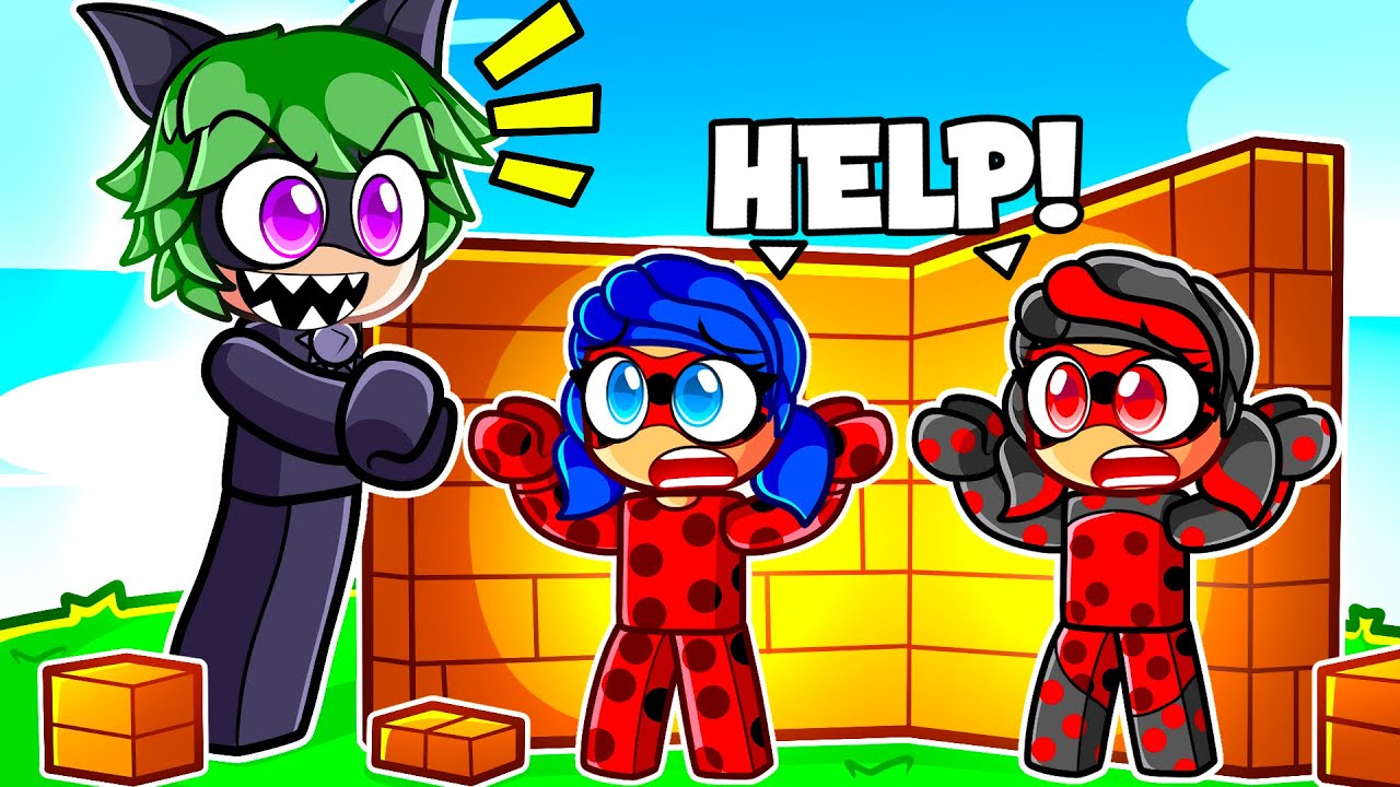 Злой близнец Леди Баг играет в СТРОЙ, чтобы ВЫЖИТЬ в ROBLOX!