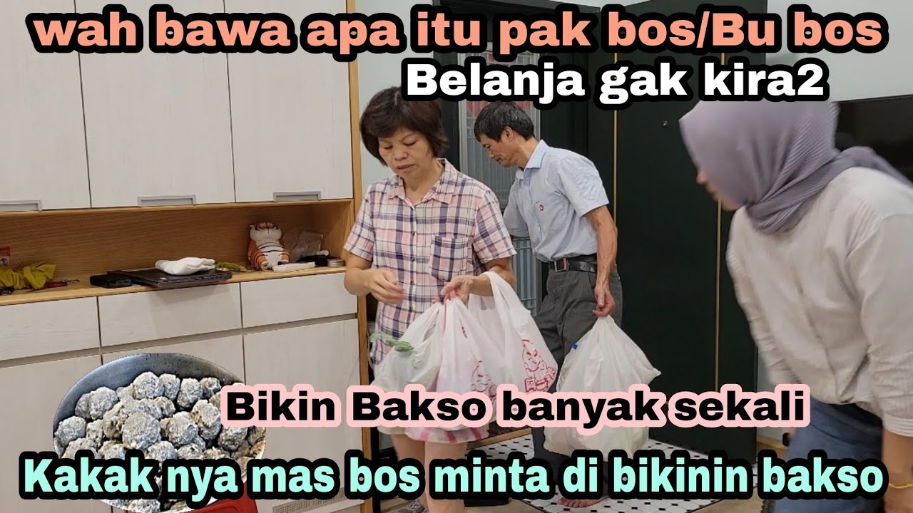 Wah Di Bawain Apa itu‼️Pak Bos Bu bos Datang Nengok Anak Lanang ⁉️Bikin Bakso Riquest Ce Ce Mas Bos