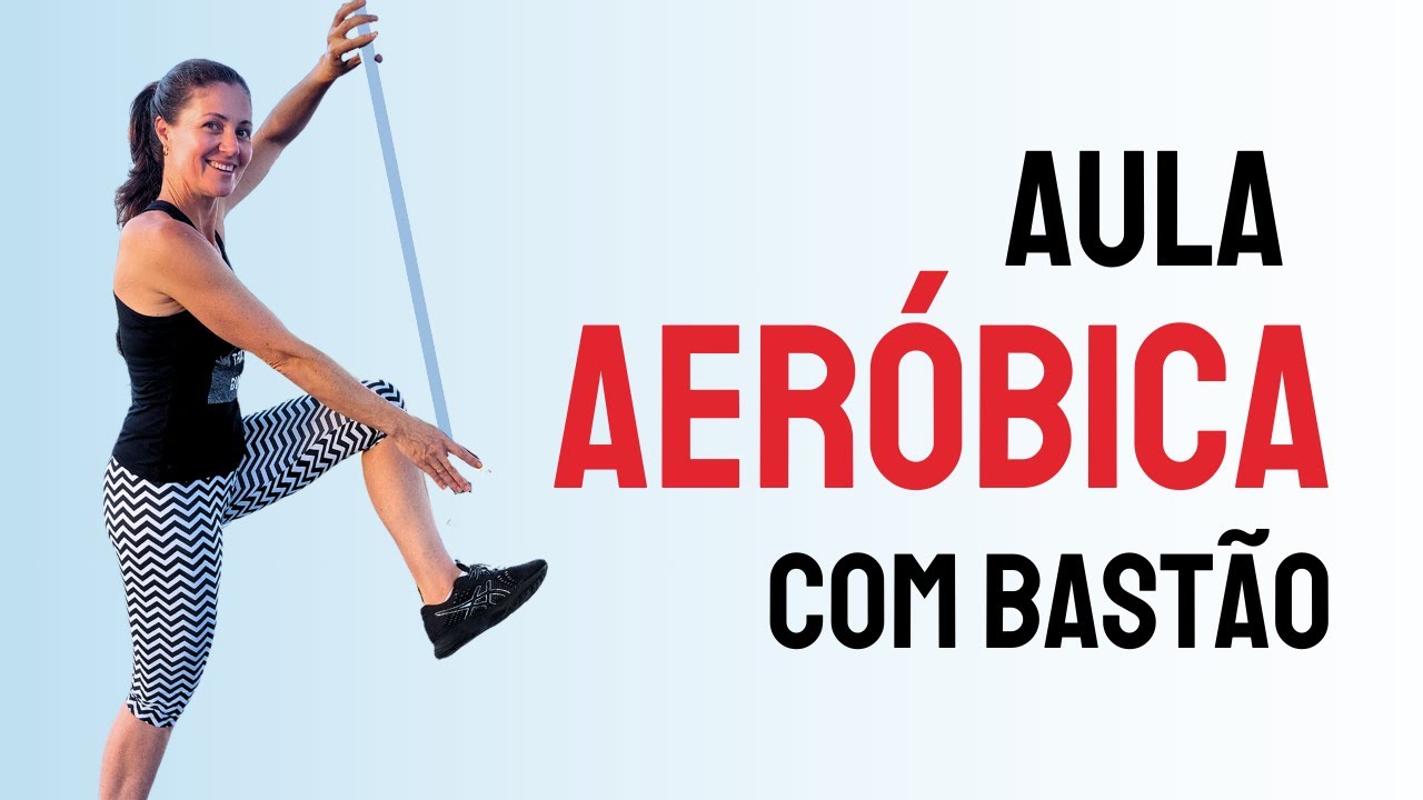 AULA DE AERÓBICA! IDOSOS E INICIANTES! COM BASTÃO!