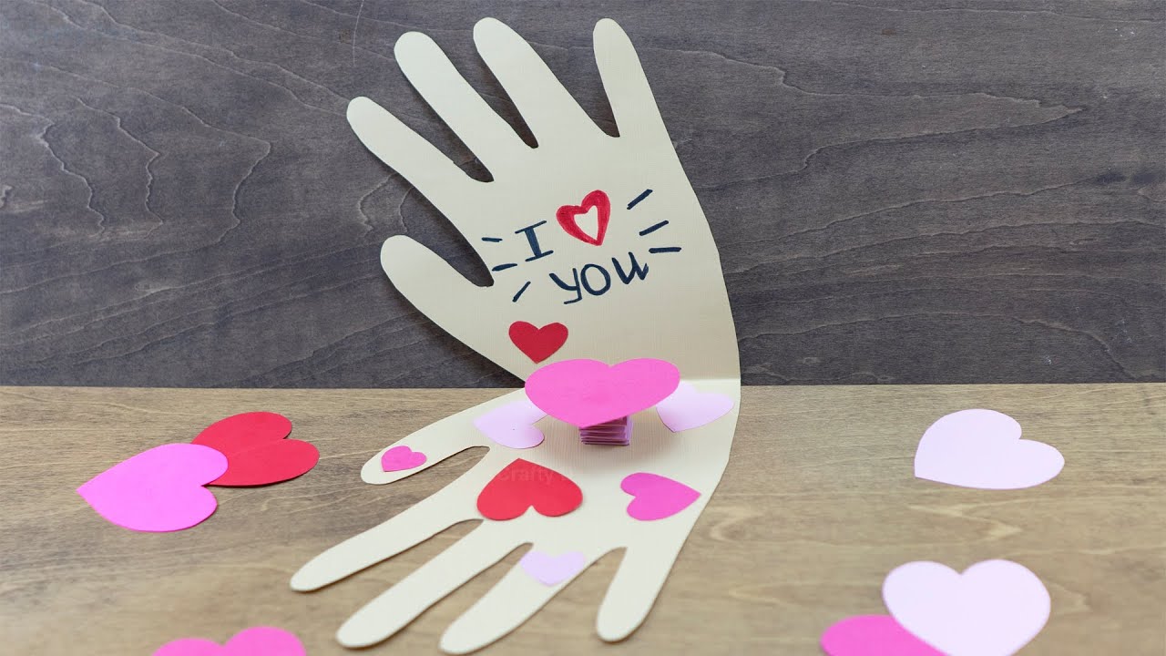 Handprint Card Ideas | Handprint Card for Valentine's Day, Birthday, Anniversary