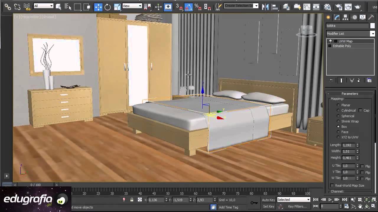 Kurs 3ds Max - teksturowanie wnętrza