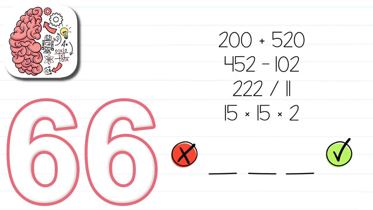Brain Test Level 66 Walkthrough