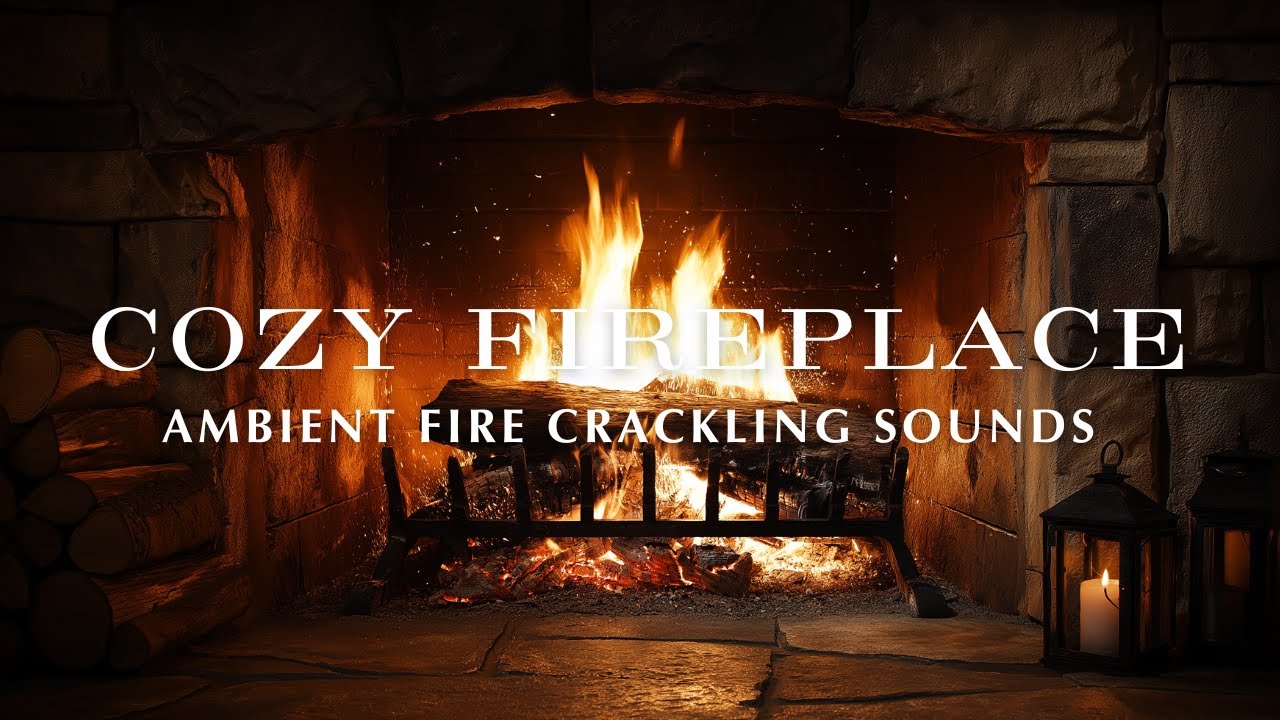 Cozy Fireplace Close-Up 4K (3 Hours) | Crackling Fire & Ember Sounds (No Music)