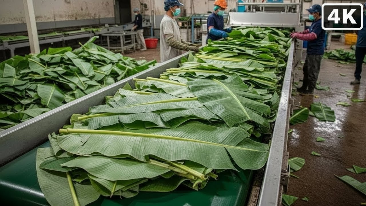 Inside the Largest High-Tech Banana Leaf Processing Factory You’ve Never Seen Before