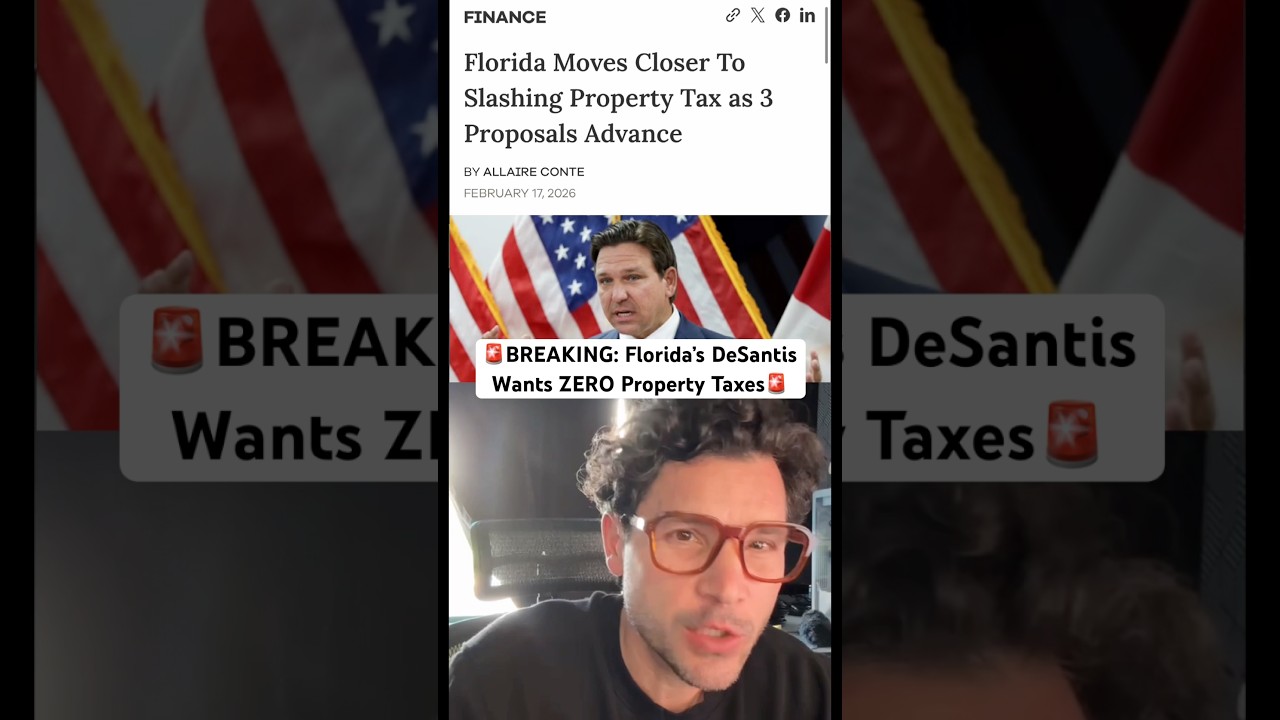 🚨BREAKING: Florida's DeSantis Wants ZERO Property Taxes🚨