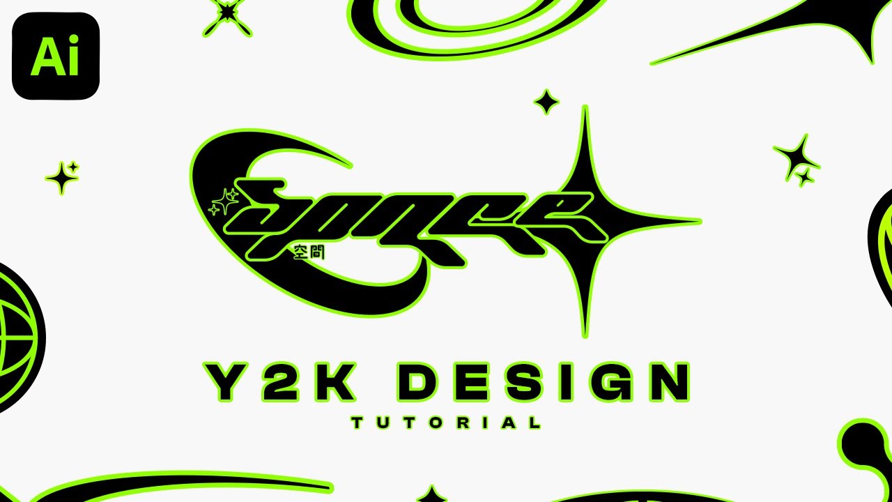 Y2K Logo Design in Illustrator | Step-by-Step Tutorial (2025) | THE DOPE LAB