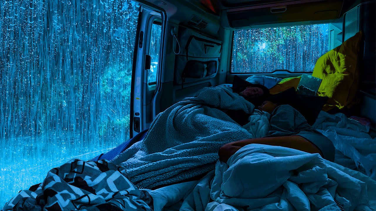 Deep Sleep Ambience: Cozy Car In Rainy Night With Soft Rain & Thunder for Deep Sleep, Relax, ASMR