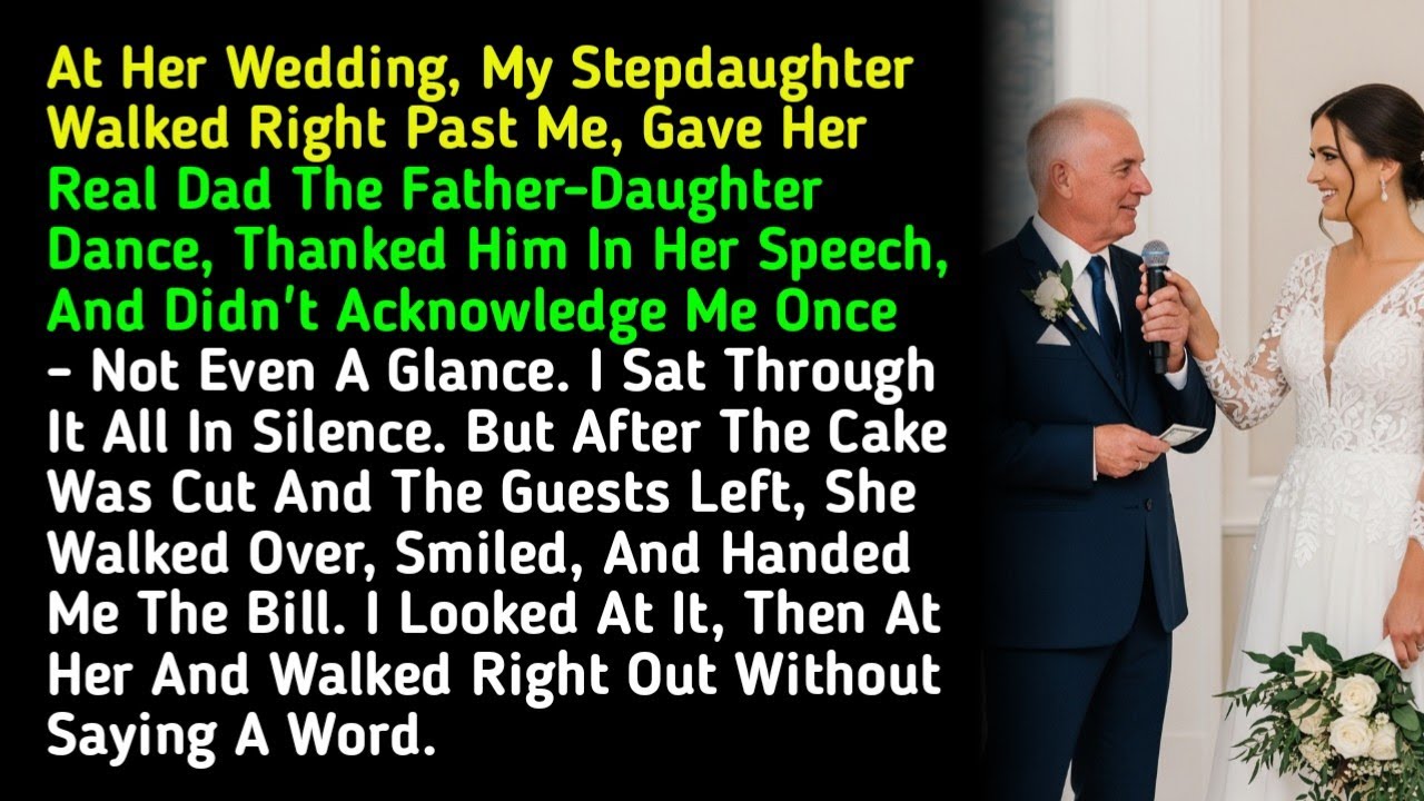 At Her Wedding, My Stepdaughter Walked Right Past Me, Gave Her Real Dad The Father-Daughter Dance,..