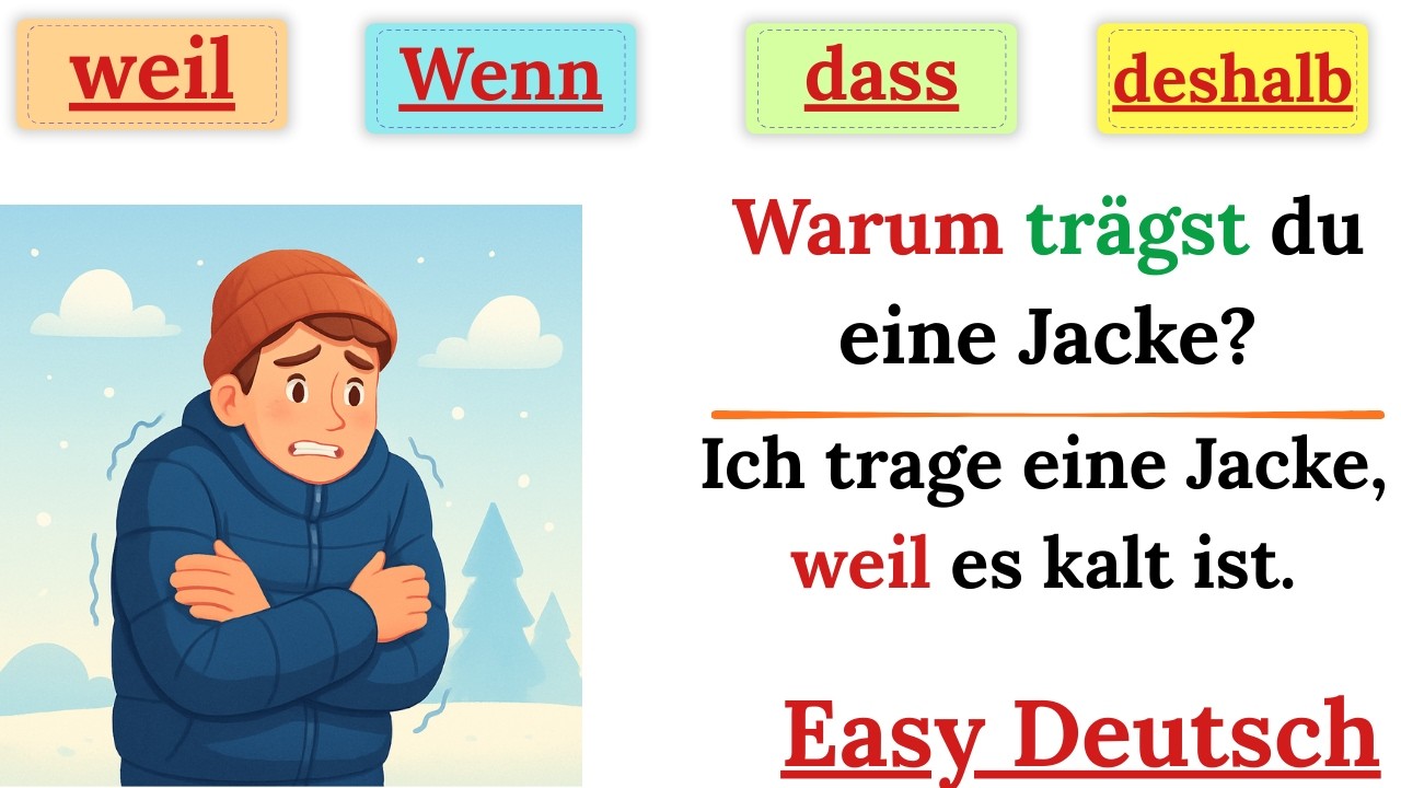 Endlich verstehen! Weil, wenn, dass & deshalb einfach erklärt 🇩🇪