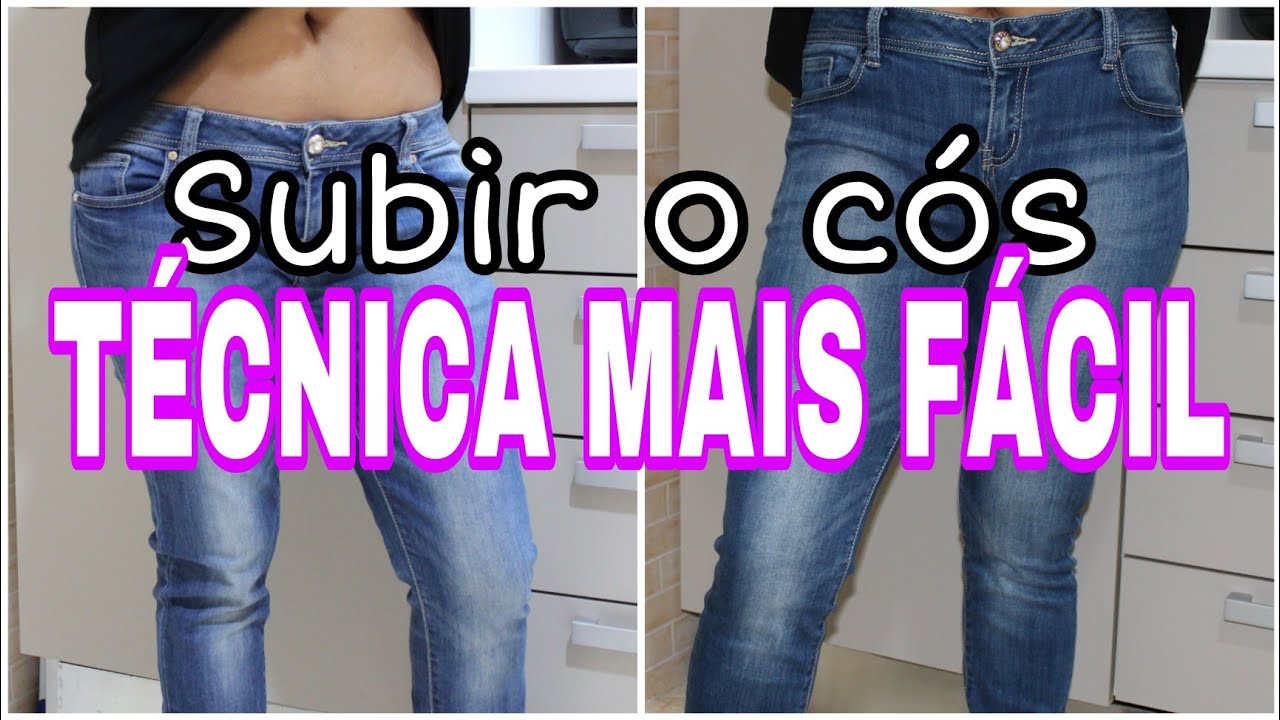 Como subir o cós do jeans / renove sua calça jeans subindo o cós pelo fundo