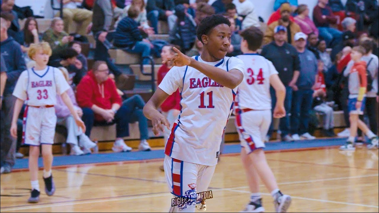 Braylan Davis #1 player in the class of 2030 middle school catholic league playoff game