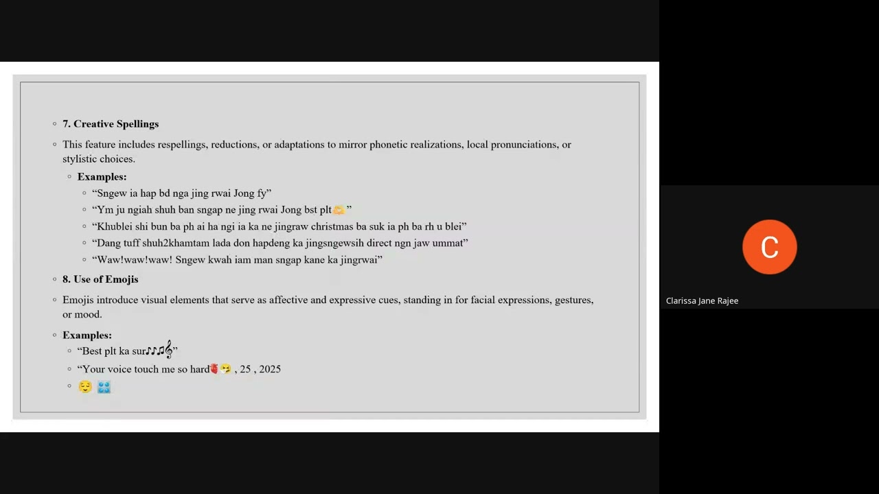Clarissa Rajee, Ruth Rymbai: Paralinguistic Strategies for Emotion and Intonation in Khasi YouTube