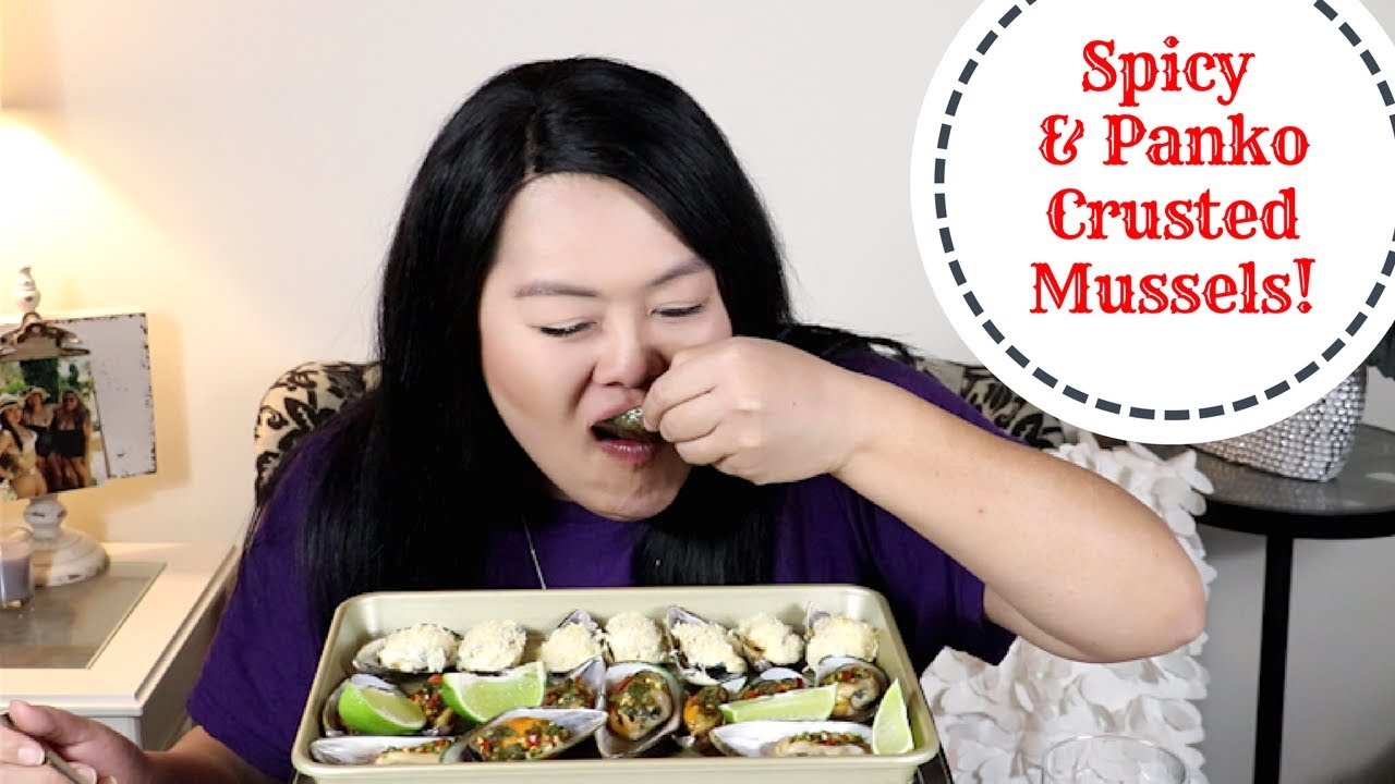 Mussels Mukbang! Spicy and Panko Crusted Mussels!