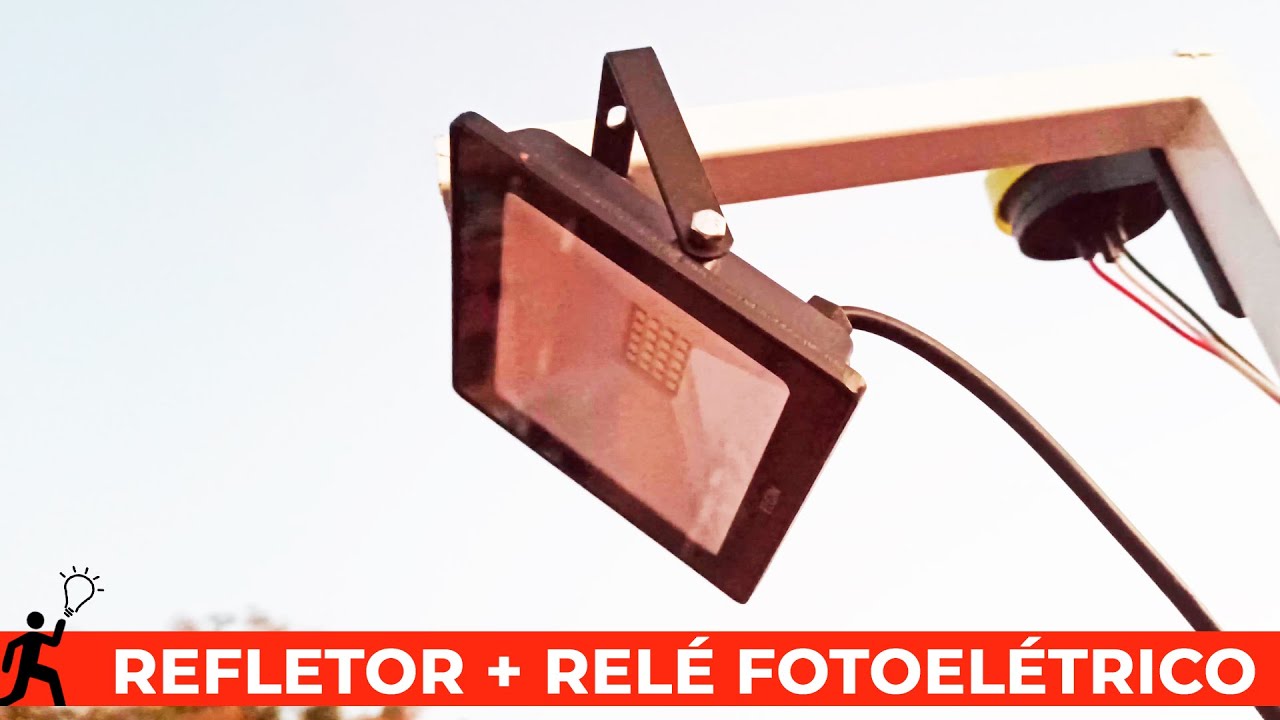 COMO INSTALAR REFLETOR LED COM RELÉ PARA LIGAR E DESLIGAR AUTOMATICAMENTE