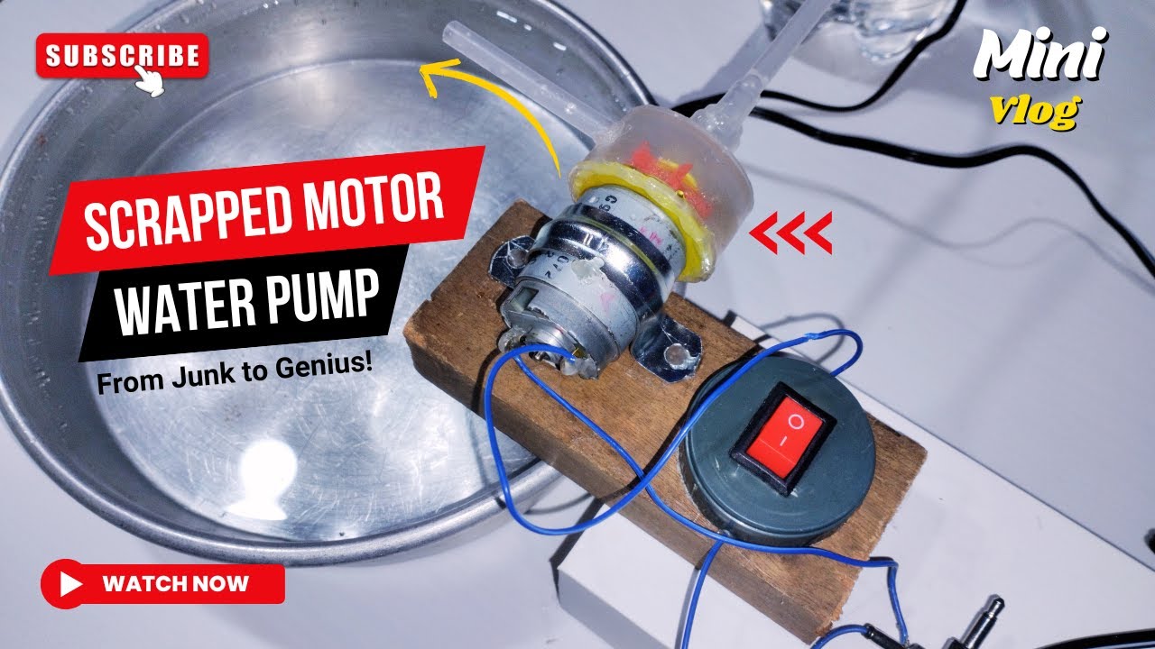 DIY Water Pump | Scrapped DC Motor | DC Motor Water Pump Tutorial | Easy DIY Project #diy #viral 