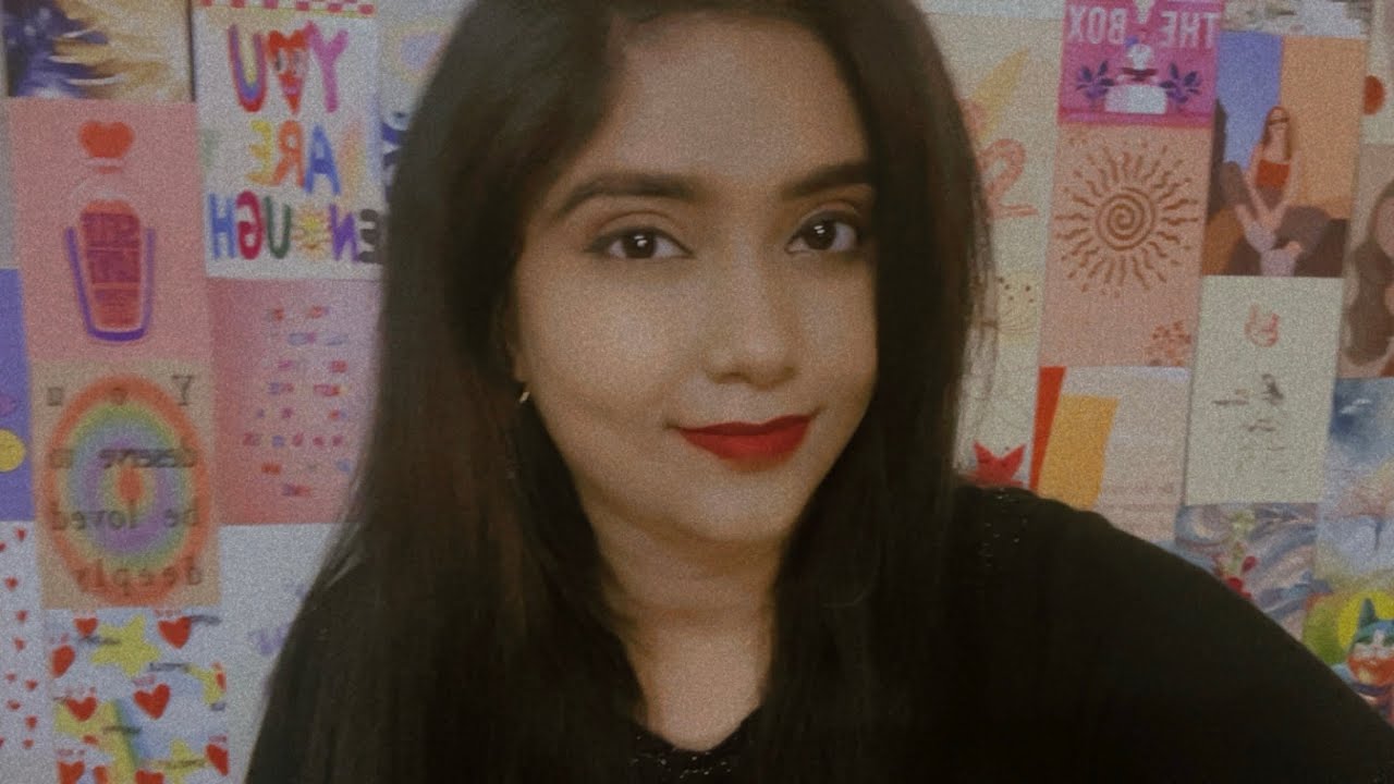 Simple makeup with bold lips- tutorial 