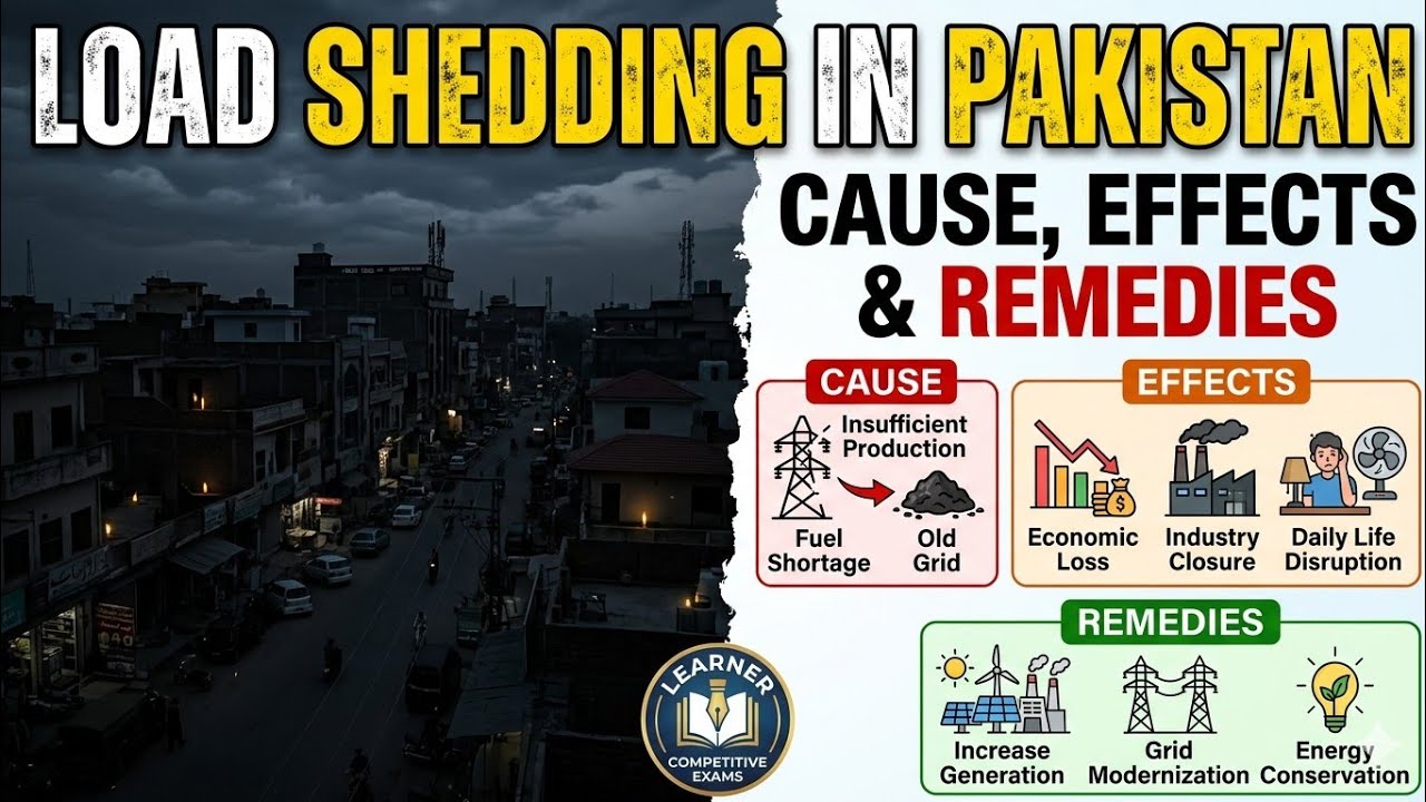 Load Shedding in Pakistan 2026: Causes, Effects, and Solutions | CSS/PMS Exams|Energy Crises|G.K